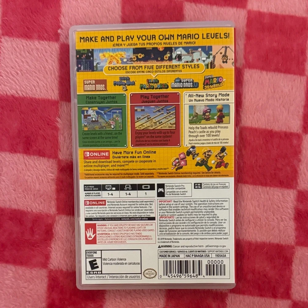 Super Mario Maker 2 for Nintendo Switch - Like New (With Case) - Picture 4 of 4